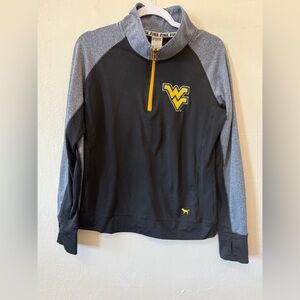 Victoria’s Secret PINK West Virginia WVU pullover zip top / base layer.  Large